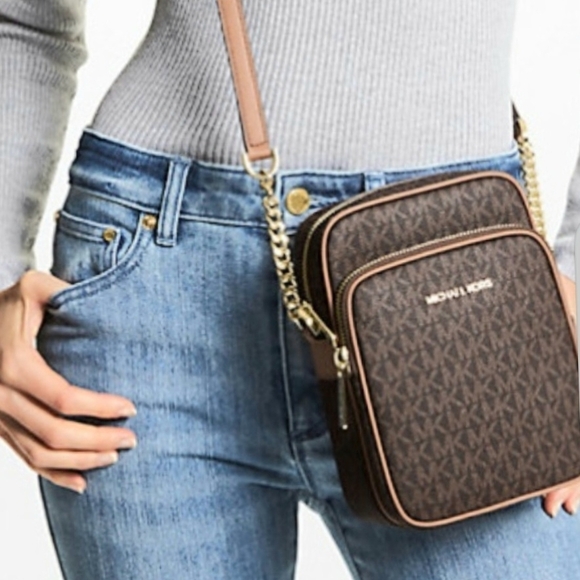 Michael Kors Handbags - Michael Kors Medium Jet Set Dark Brown Crossbody Bag 8" Tall X 6" Wide NWOT